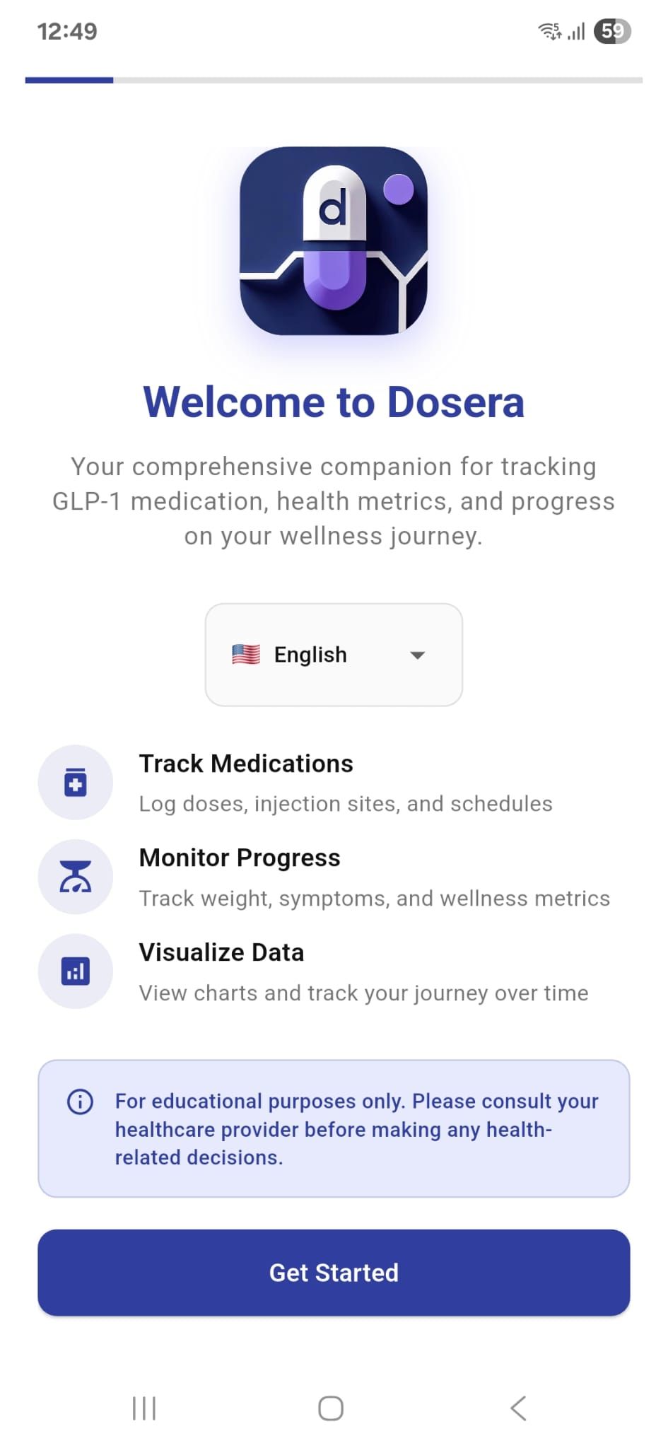 Welcome Screen